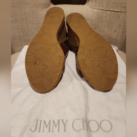 Jimmy Choo Amely 105 Wedge Sandal - Brown Crocodile - Authentic - 9.5US/41EU - Picture 3 of 5